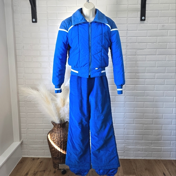 Levi's Jackets & Blazers - Vintage 70s 80s Levi's USA Blue Corduroy Bib Ski Suit size Medium